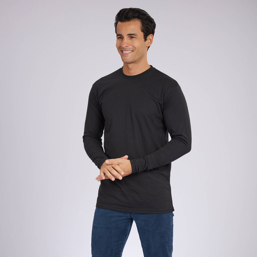 Essential Trio Signature Long Sleeves Crew Neck Tees 3-Pack