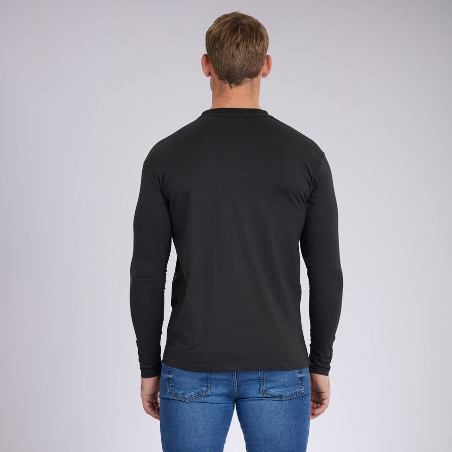 Black Signature Long Sleeves Crew Neck Tees 3-Pack