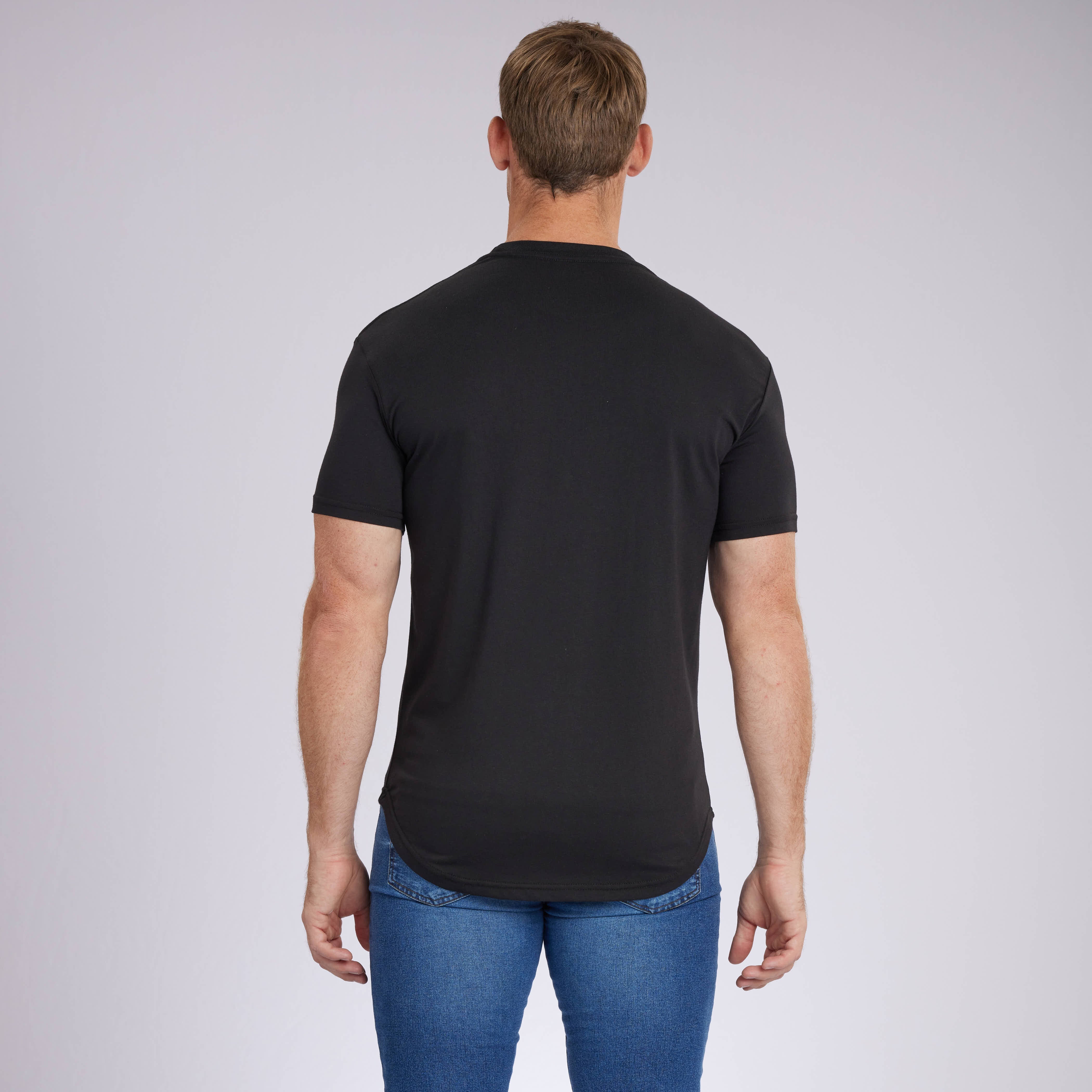 Essential Monochrome Mix Signature Curve Hem Crew Neck Tees 6-Pack