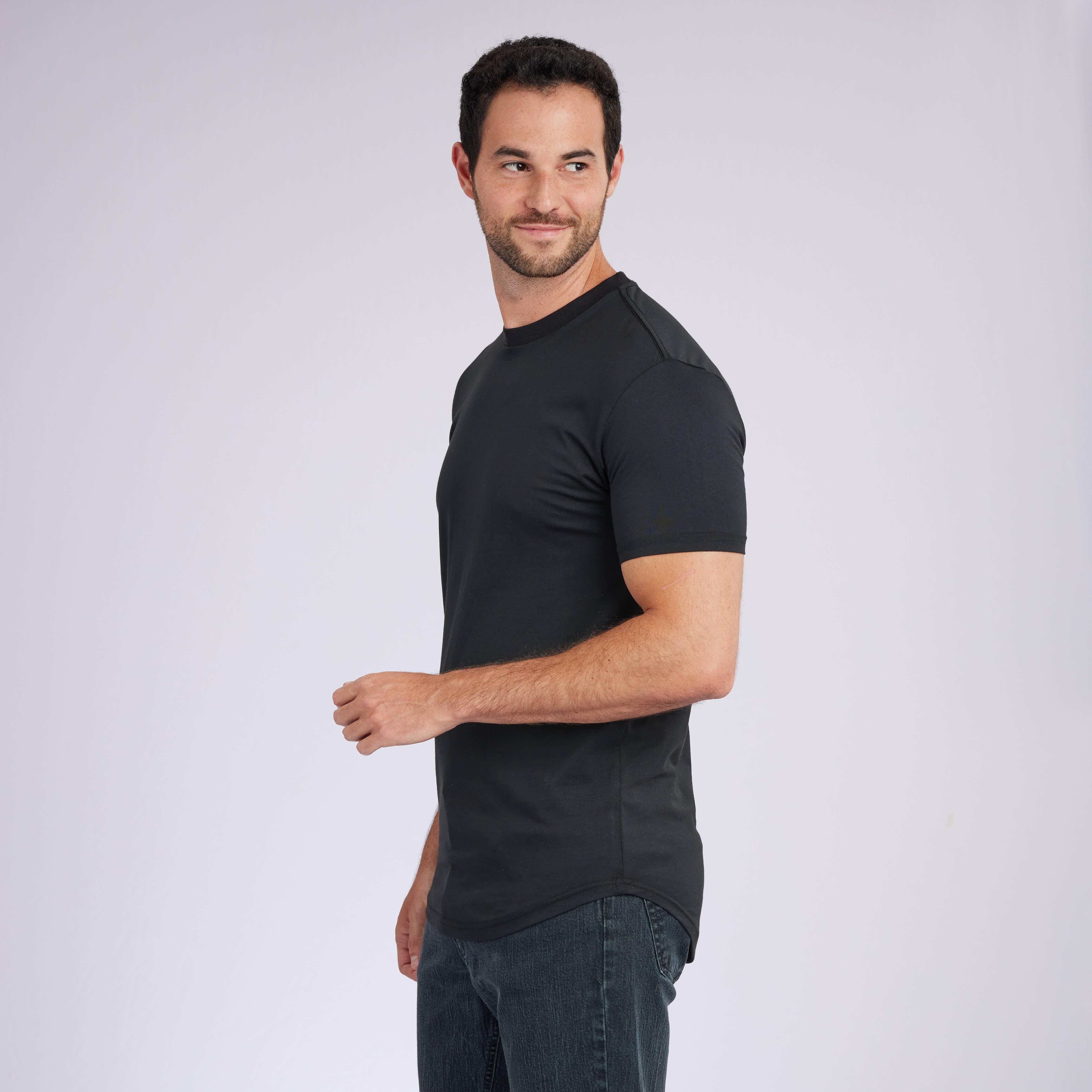 Essential Trio Signature Curve Hem Crew Neck Tees 3-Pack