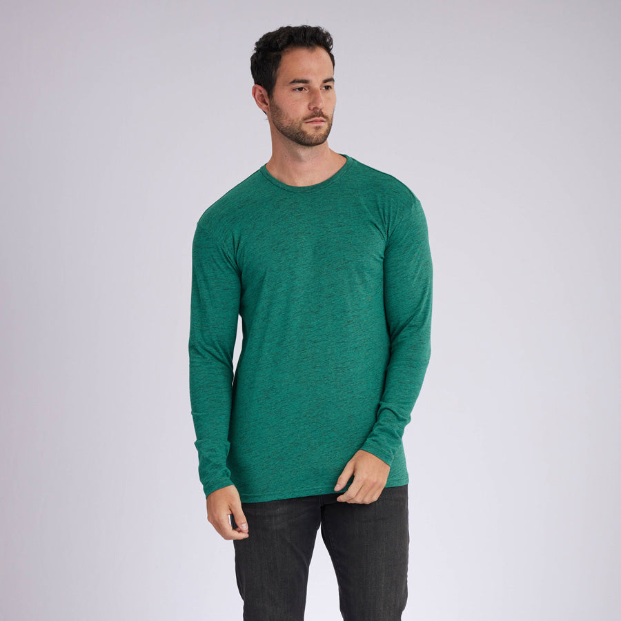 Carbon Green Signature Long Sleeves Crew Neck Tee