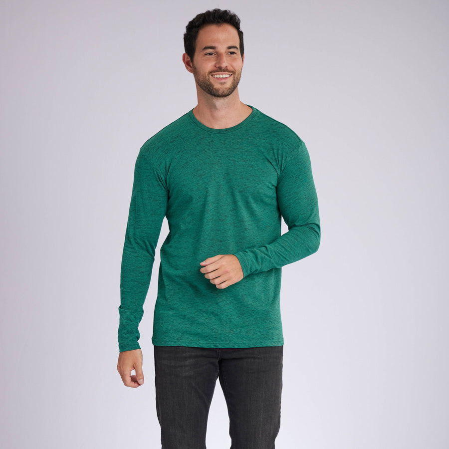 Carbon Green Signature Long Sleeves Crew Neck Tee