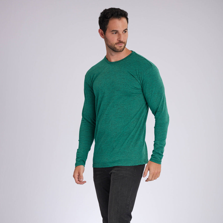 Carbon Green Signature Long Sleeves Crew Neck Tee