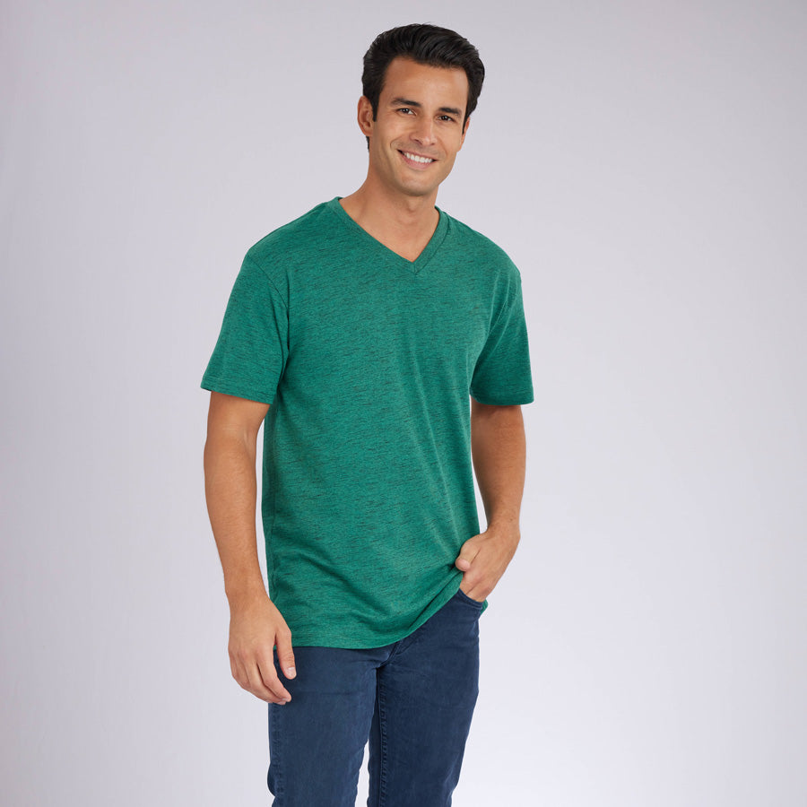 Carbon Green Signature V-Neck Tee