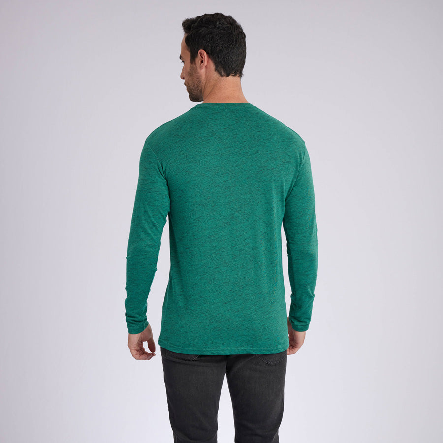 Carbon Green Signature Long Sleeves Crew Neck Tee