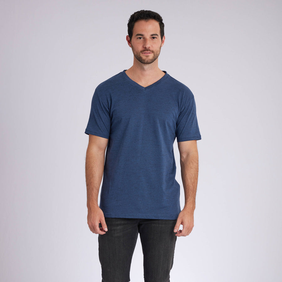 Carbon Navy Signature V-Neck Tee