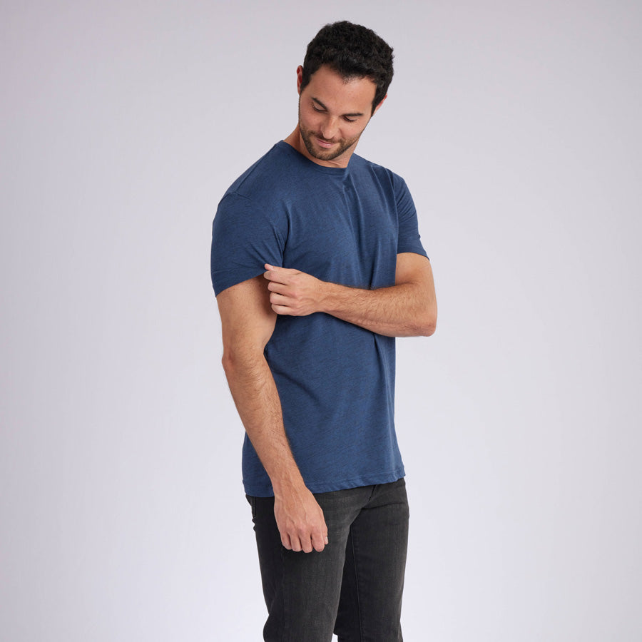 Carbon Navy Signature Crew Neck Tee