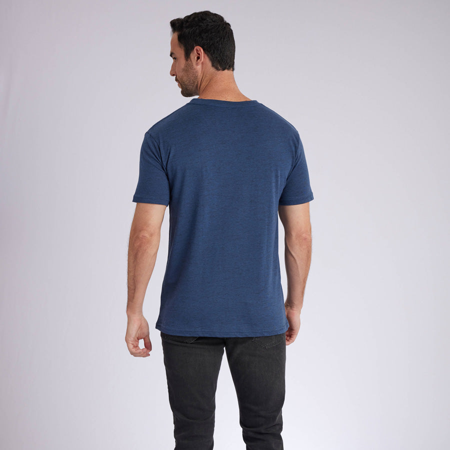 Carbon Navy Signature V-Neck Tee