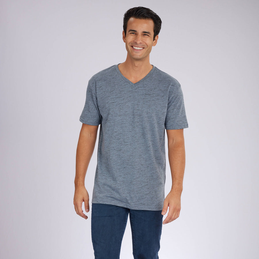 Carbon Sky Blue Signature V-Neck Tee