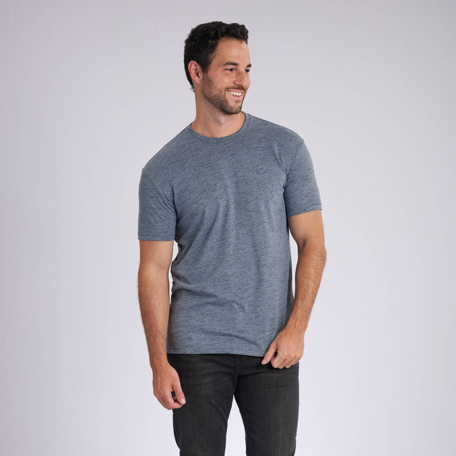 Carbon Sky Blue Signature Crew Neck Tee