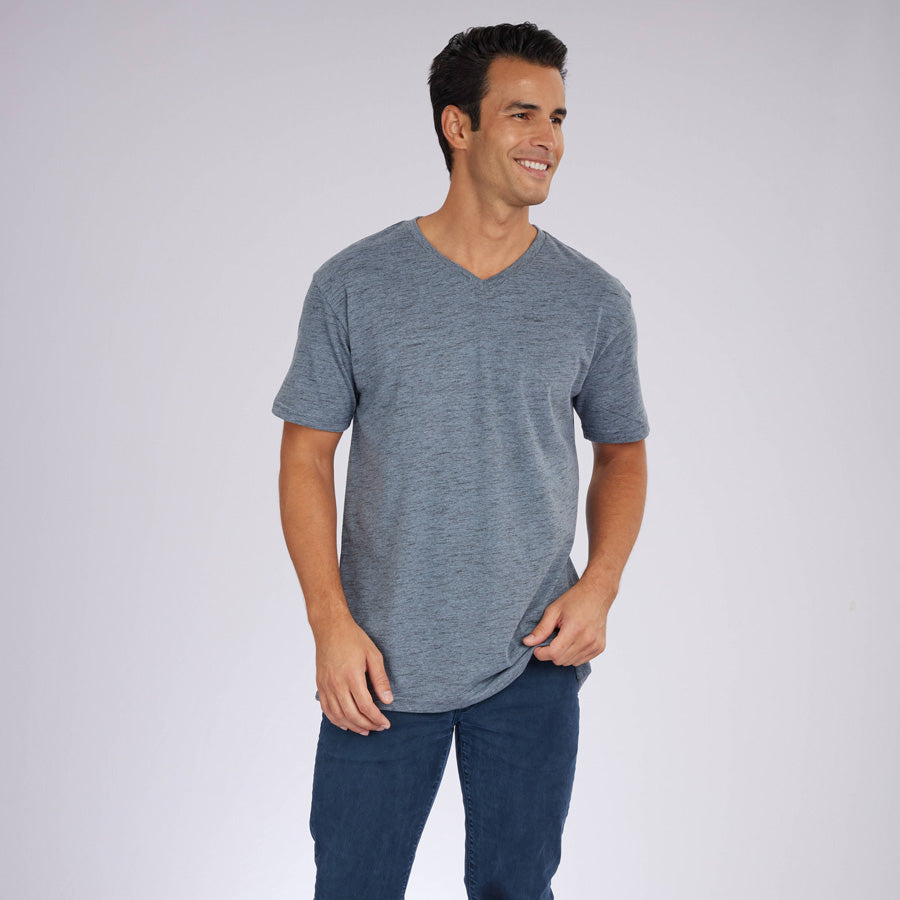 Carbon Sky Blue Signature V-Neck Tee