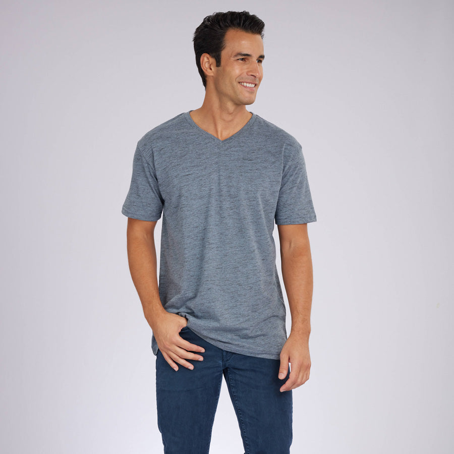 Carbon Sky Blue Signature V-Neck Tee