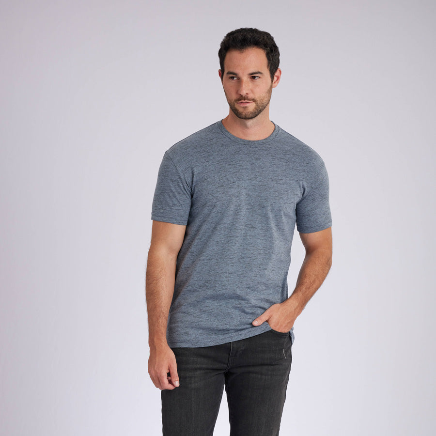 Carbon Sky Blue Signature Crew Neck Tee