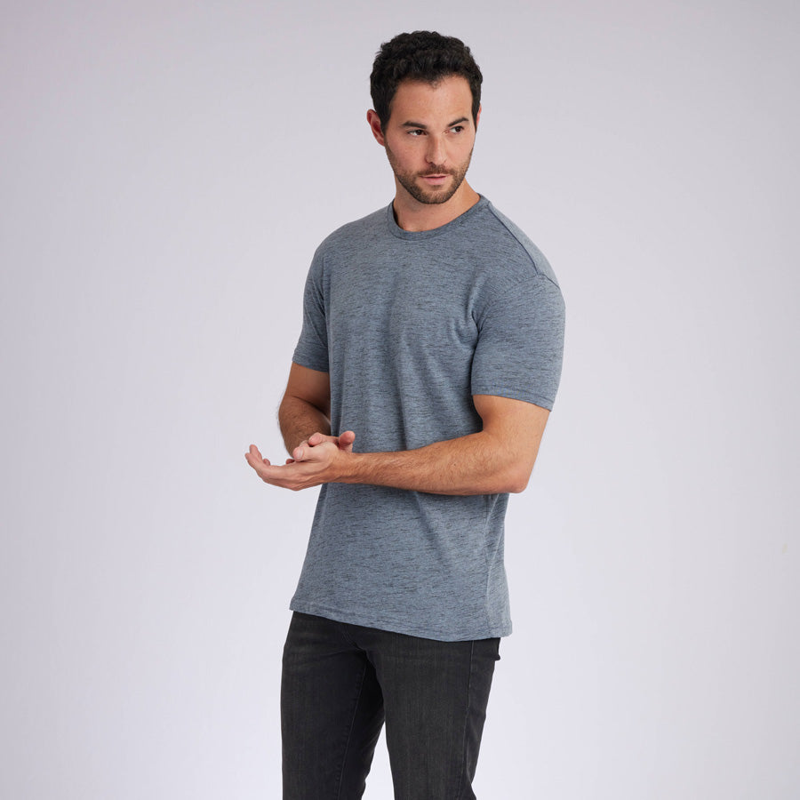 Carbon Sky Blue Signature Crew Neck Tee