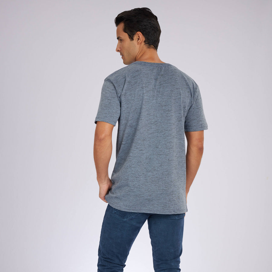 Carbon Sky Blue Signature V-Neck Tee