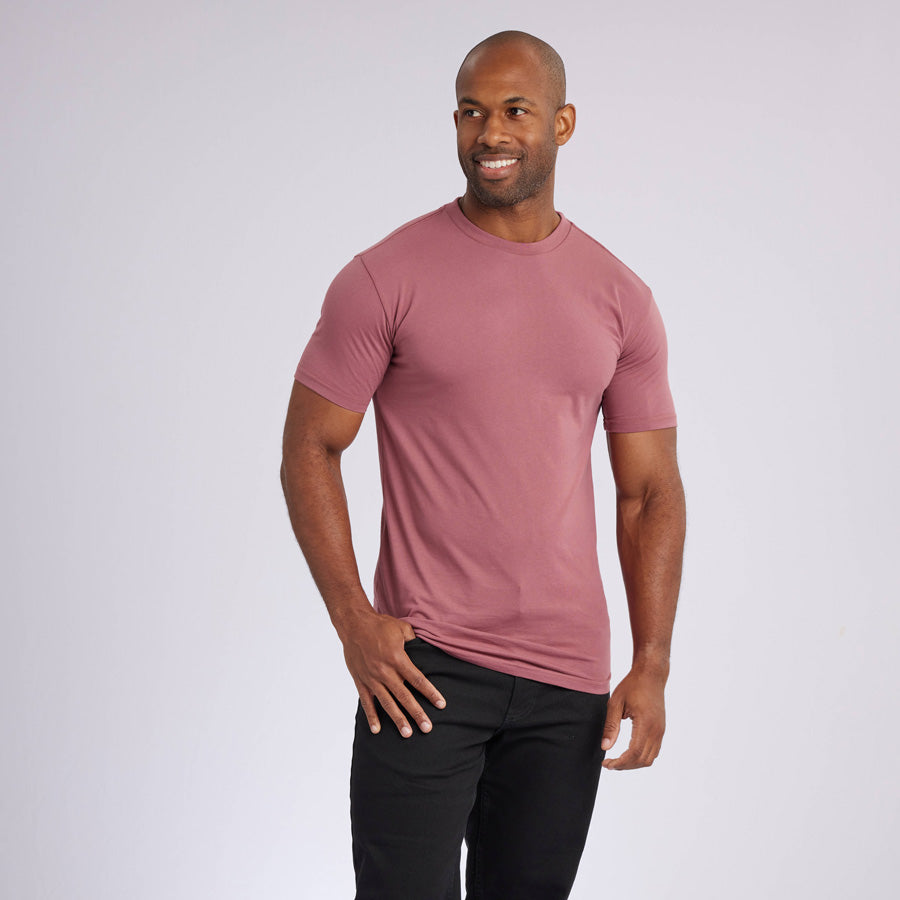 Clay Signature Curve Hem Crew Neck Tee