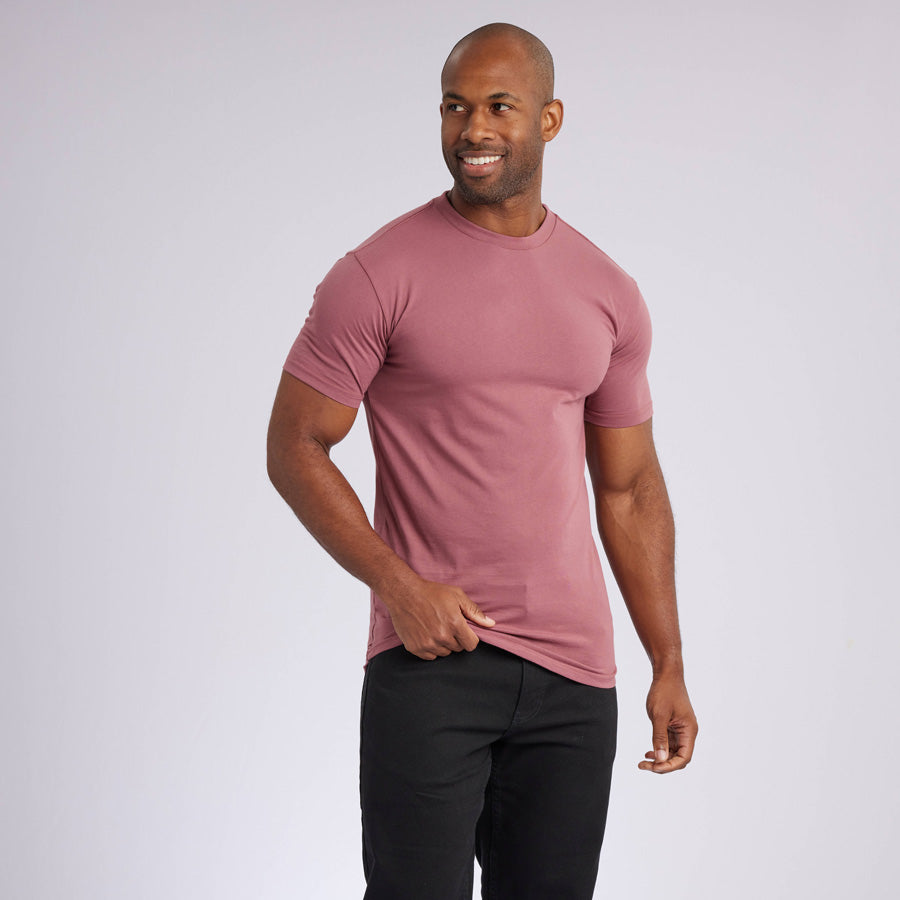 Clay Signature Curve Hem Crew Neck Tee