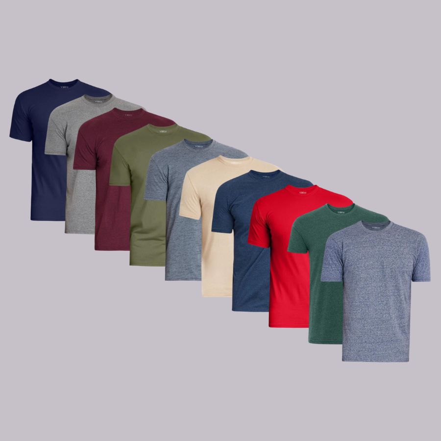 Burst of Colors Signature Crew Neck Tees 10-Pack