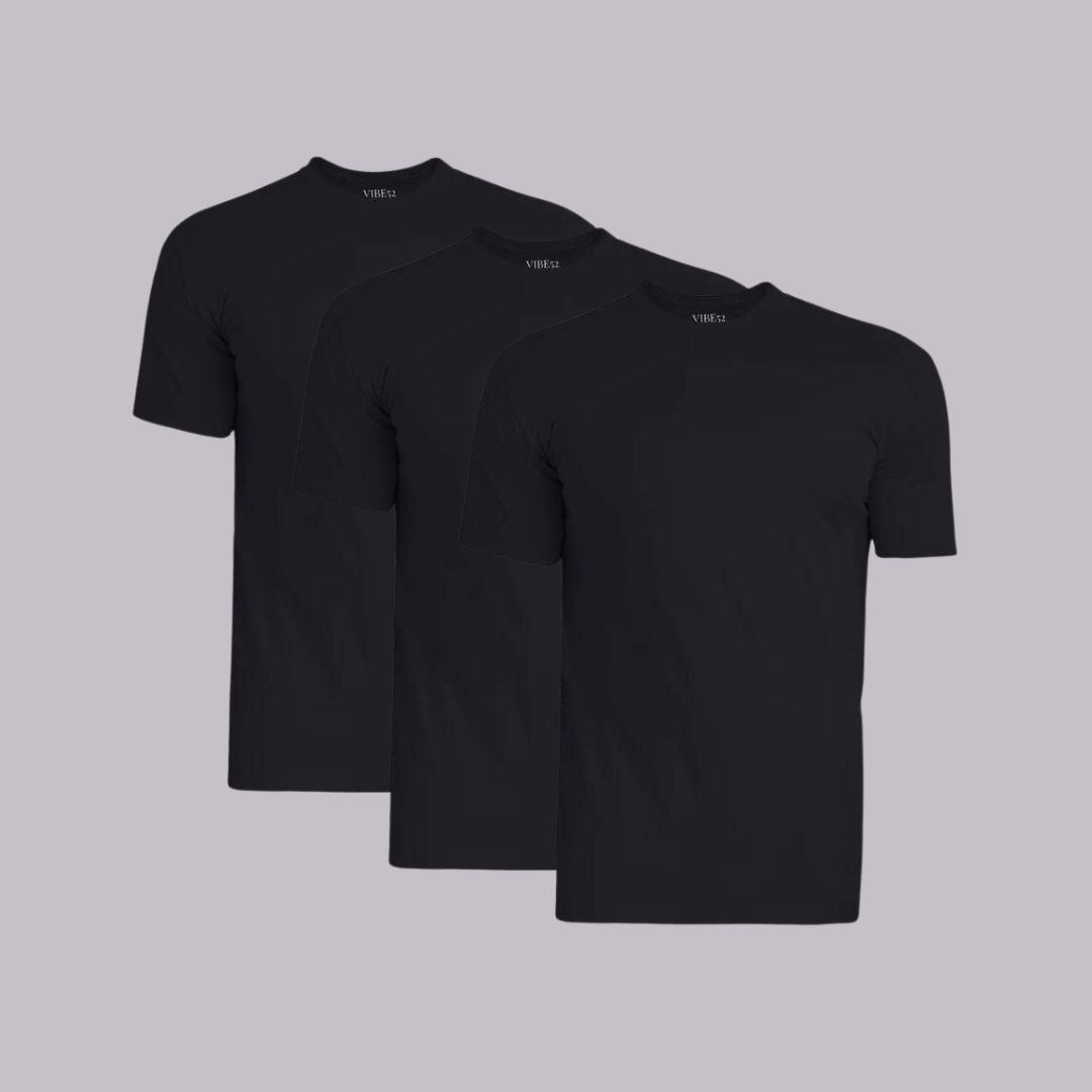 Black Signature Crew Neck Tees 3-Pack