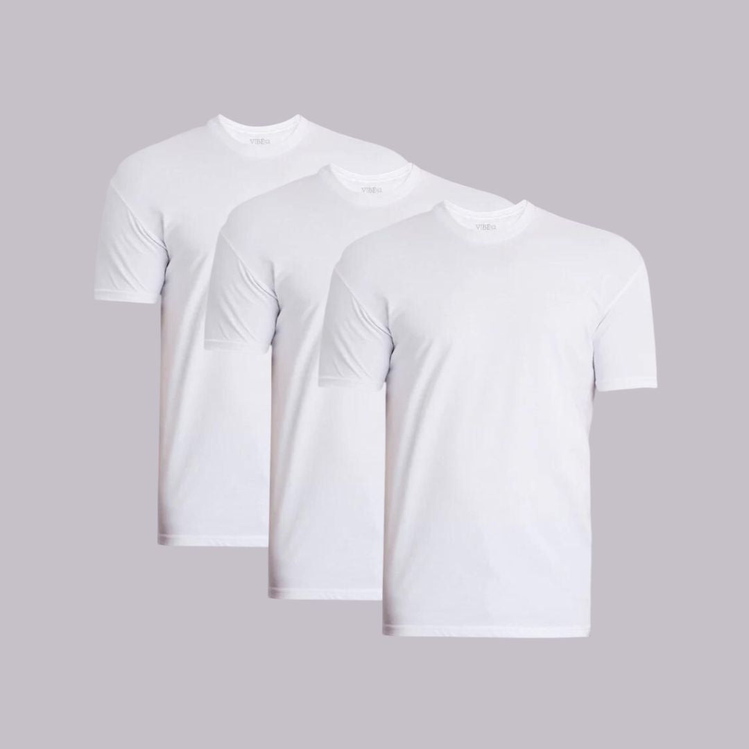 White Classic Signature Crew Neck Tees 3-Pack