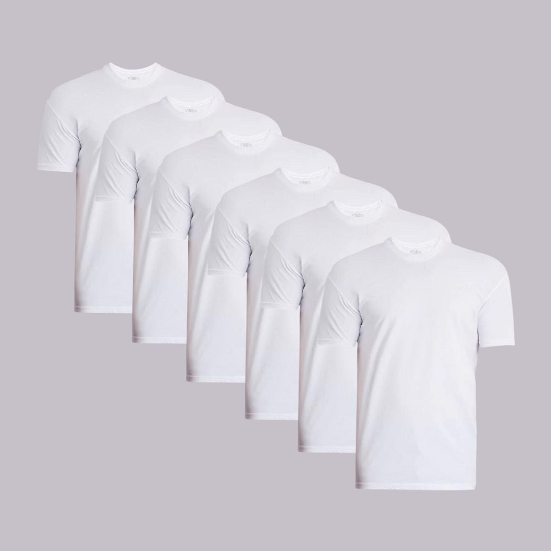 White Signature Crew Neck Tees 6-Pack