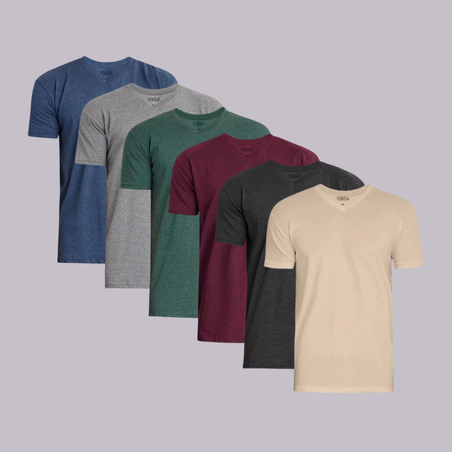 Heather Essentials Signature V-Neck Tees 6-Pack