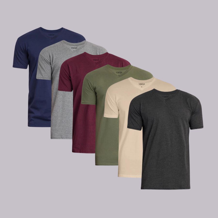 Shades of Color Signature V-Neck Tees 6-Pack