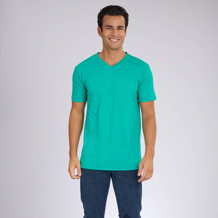 Green Signature V-Neck Tee