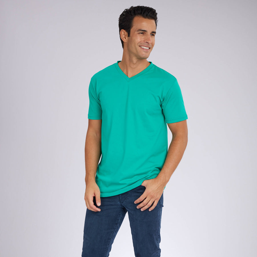 Green Signature V-Neck Tee