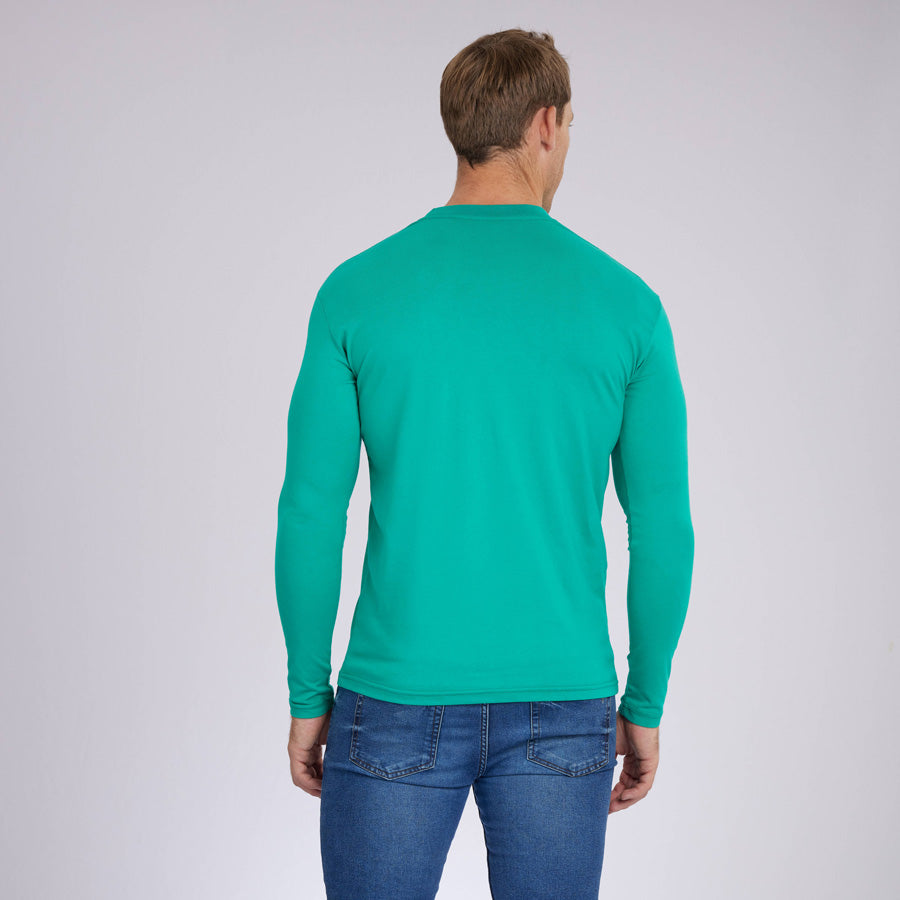 Green Signature Long Sleeves Crew Neck Tee