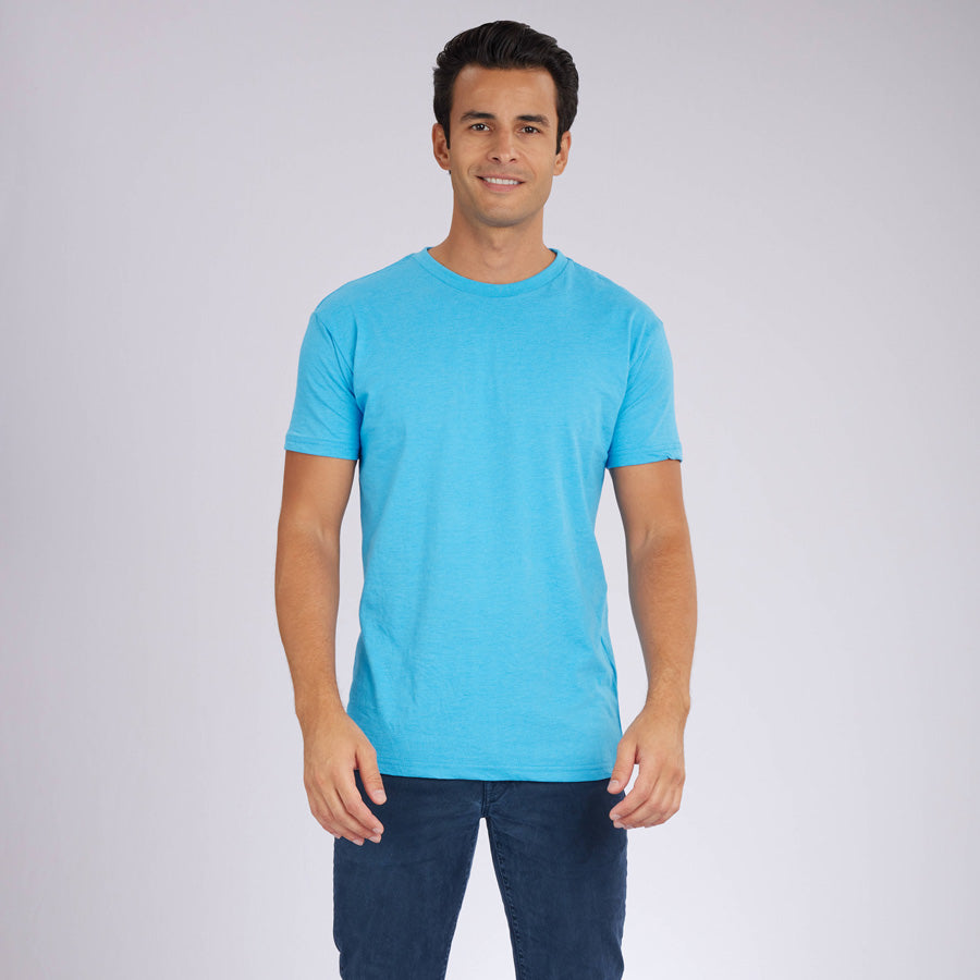 Heather Blue Signature Crew Neck Tee