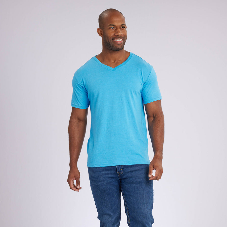 Heather Blue Signature V-Neck Tee