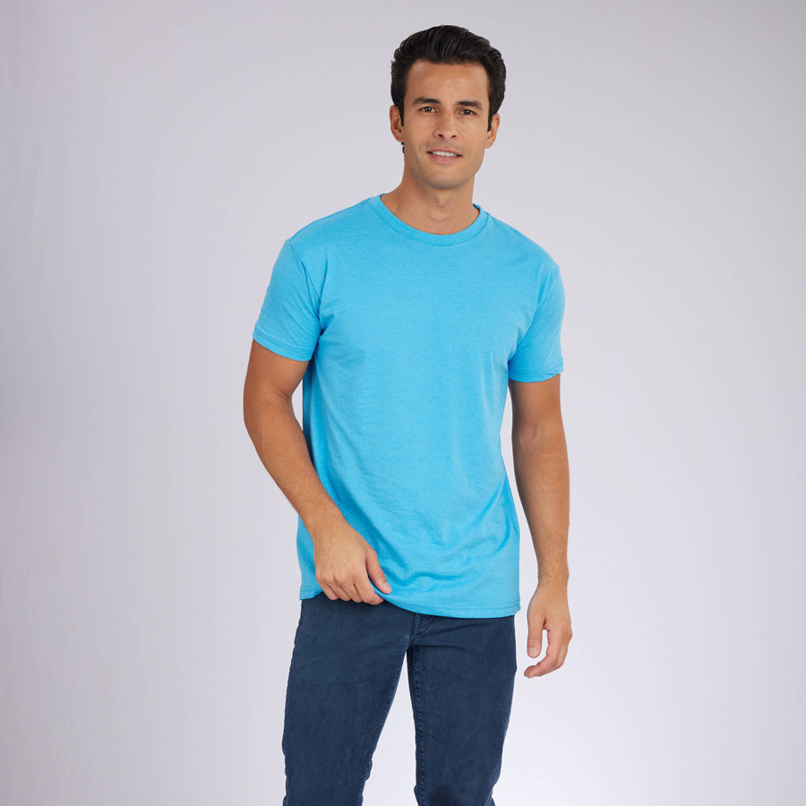 Heather Blue Signature Crew Neck Tee