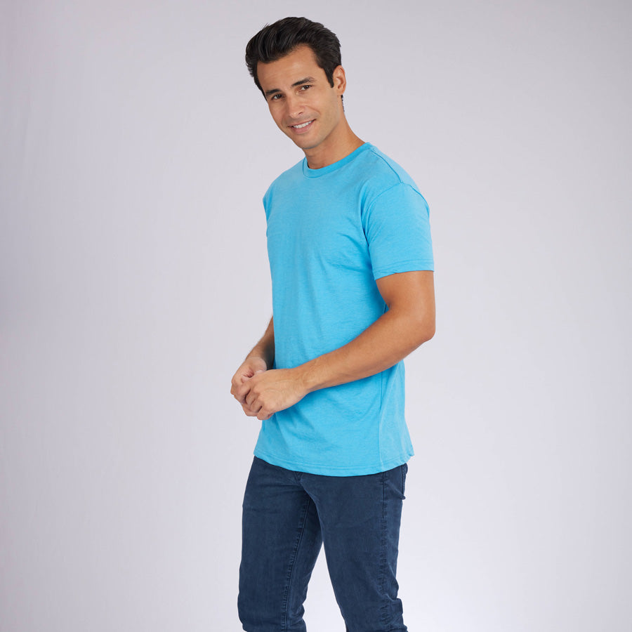 Heather Blue Signature Crew Neck Tee