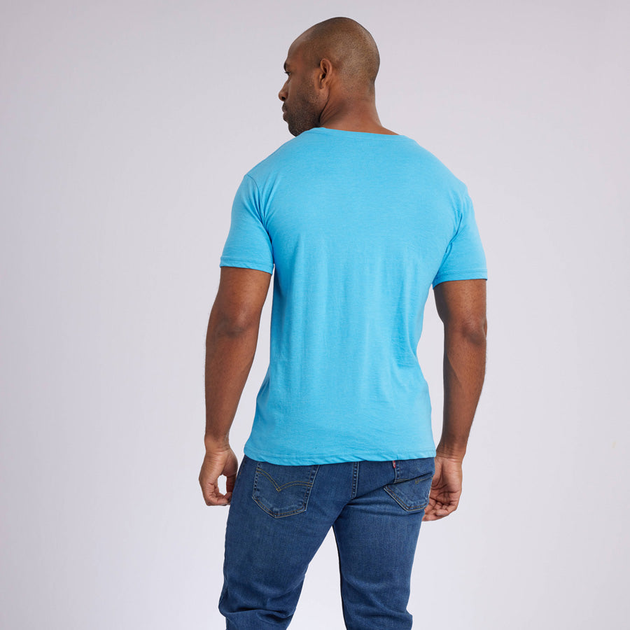 Heather Blue Signature V-Neck Tee