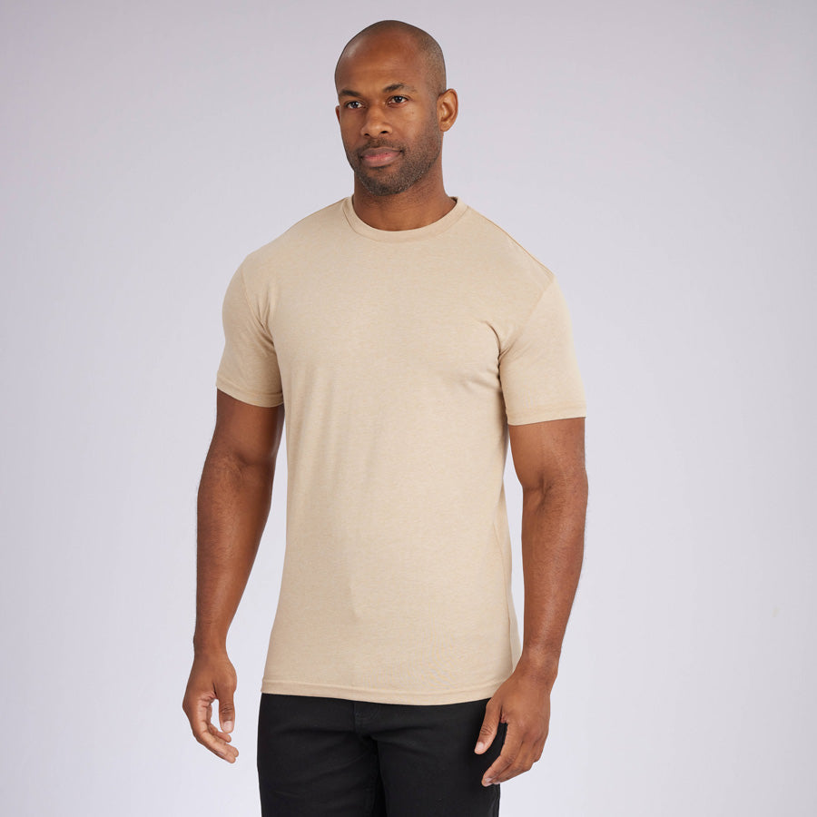 Heather Camel Signature Crew Neck Tee