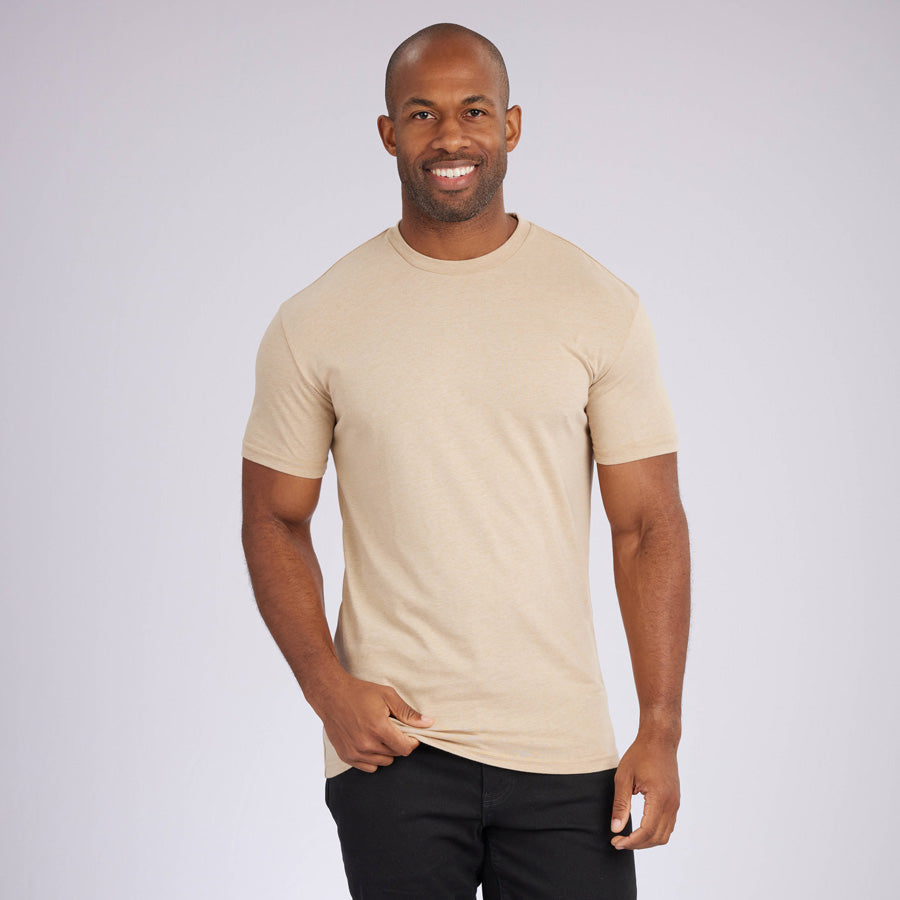 Heather Camel Signature Crew Neck Tee