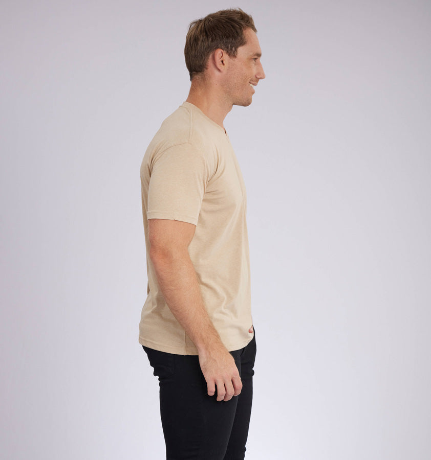 Heather Camel Signature V-Neck Tee