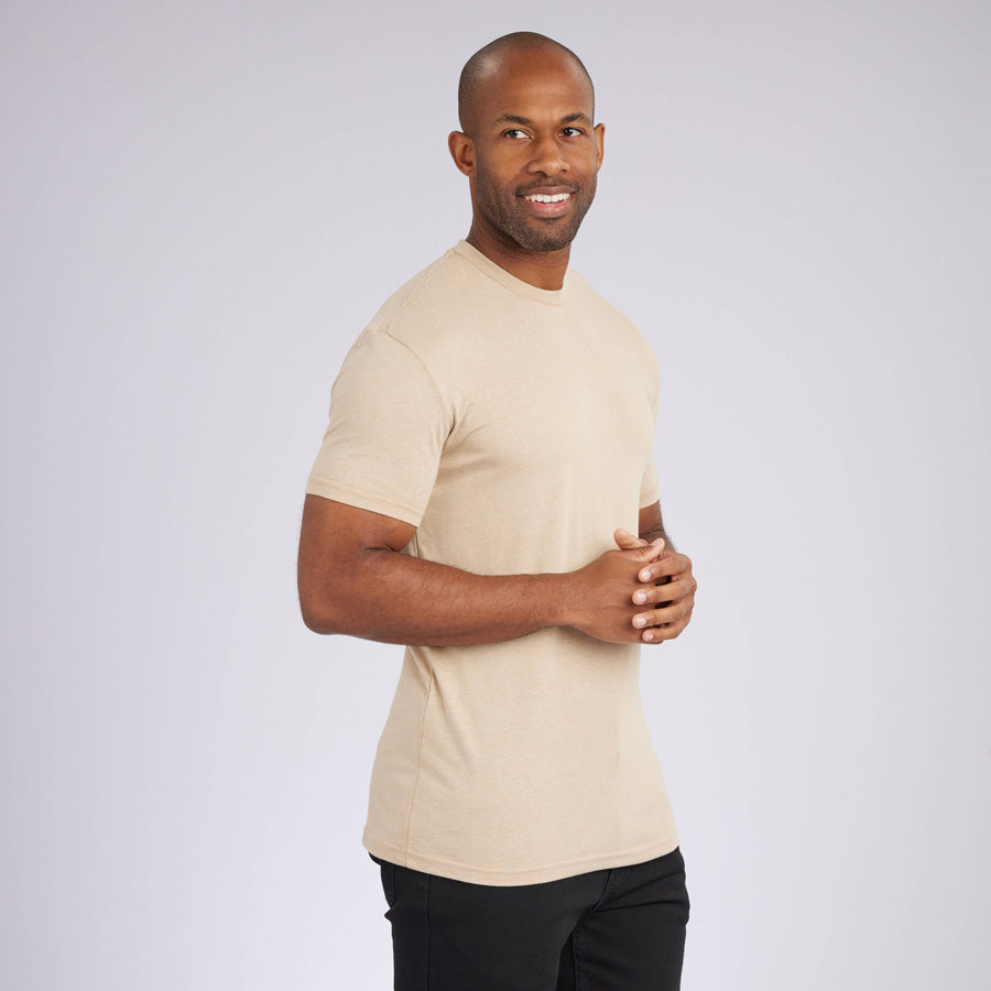 Heather Camel Signature Crew Neck Tee