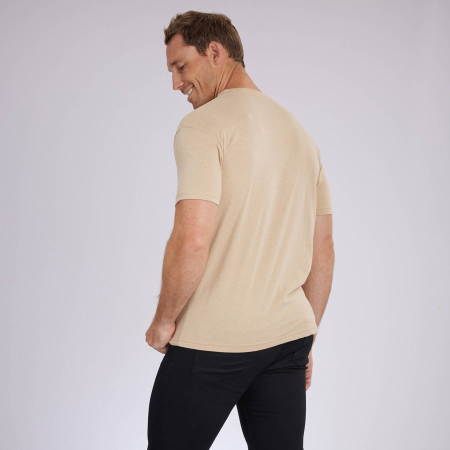 Heather Camel Signature V-Neck Tee