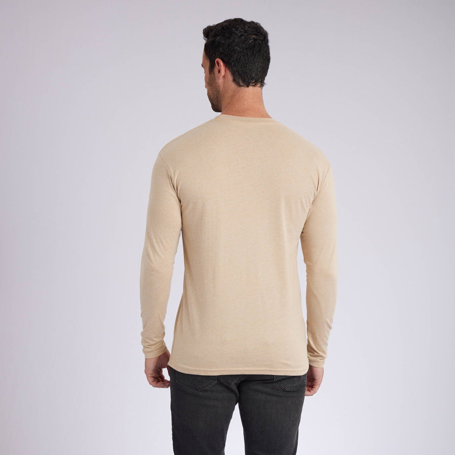 Heather Camel Signature Long Sleeves Crew Neck Tee