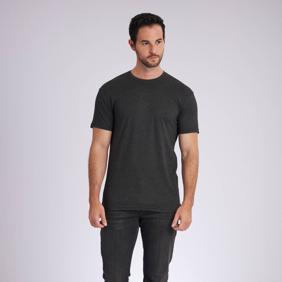 Heather Charcoal Signature Crew Neck Tee