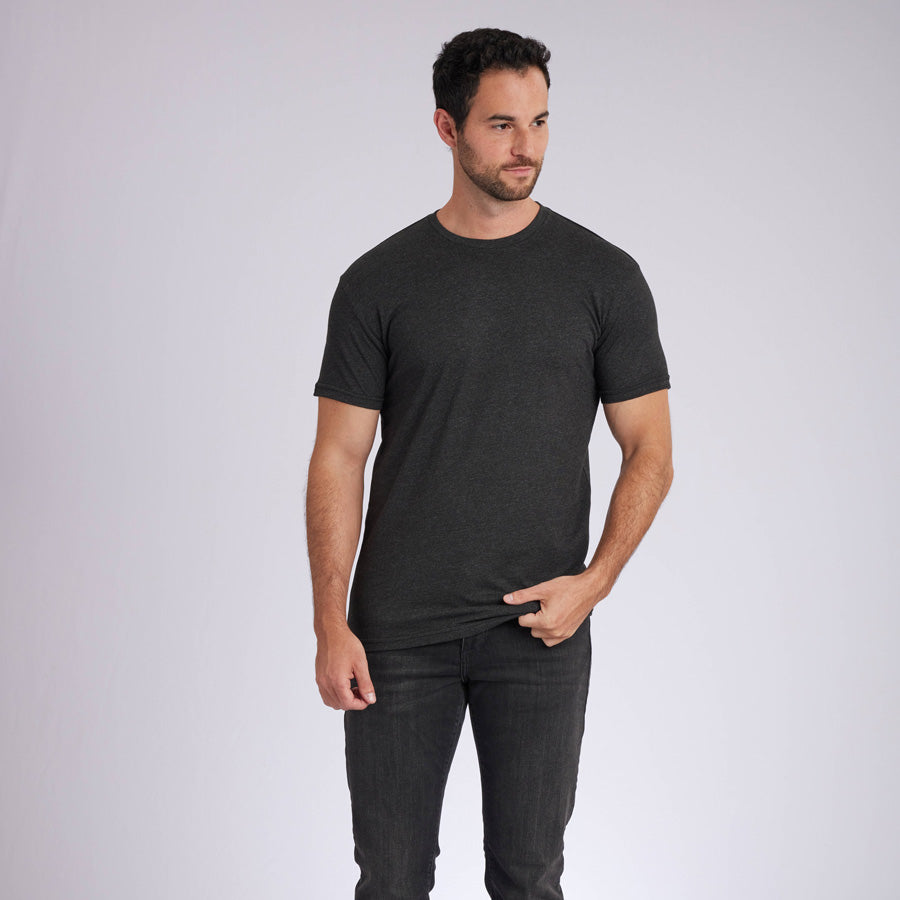 Heather Charcoal Signature Crew Neck Tee