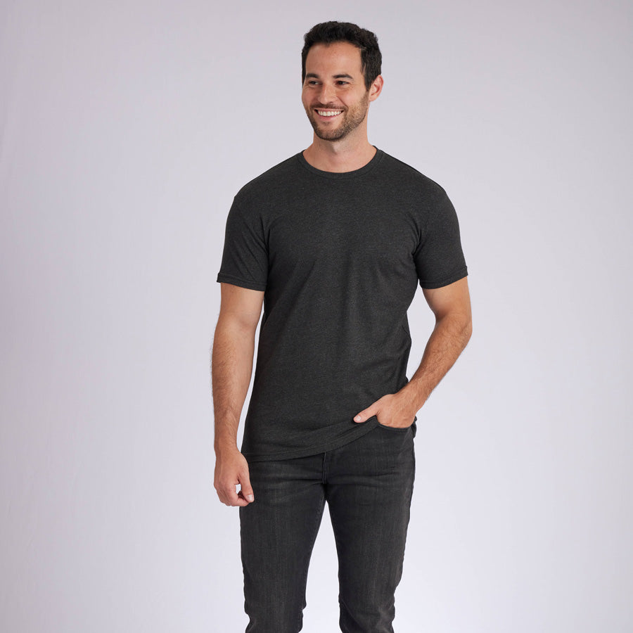 Heather Charcoal Signature Crew Neck Tee