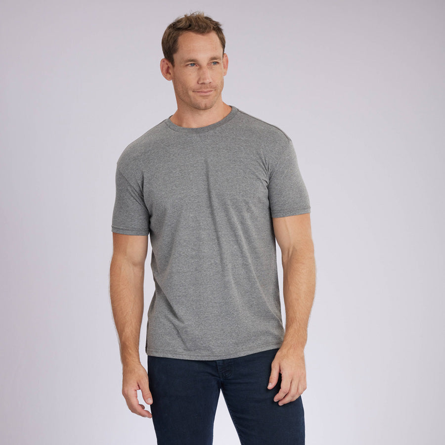 Heather Grey Signature Crew Neck Tee