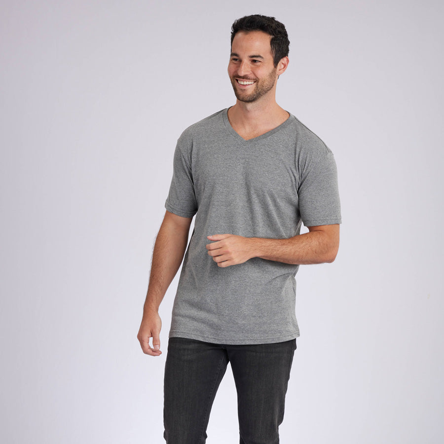 Heather Grey Signature V-Neck Tee