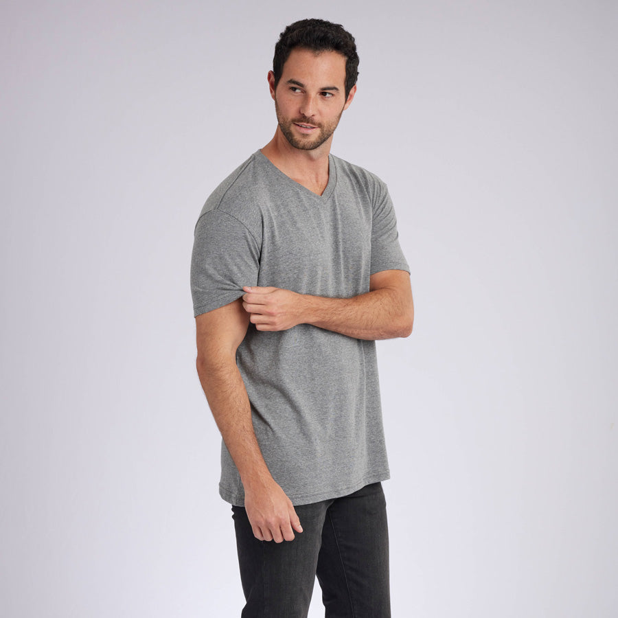 Heather Grey Signature V-Neck Tee