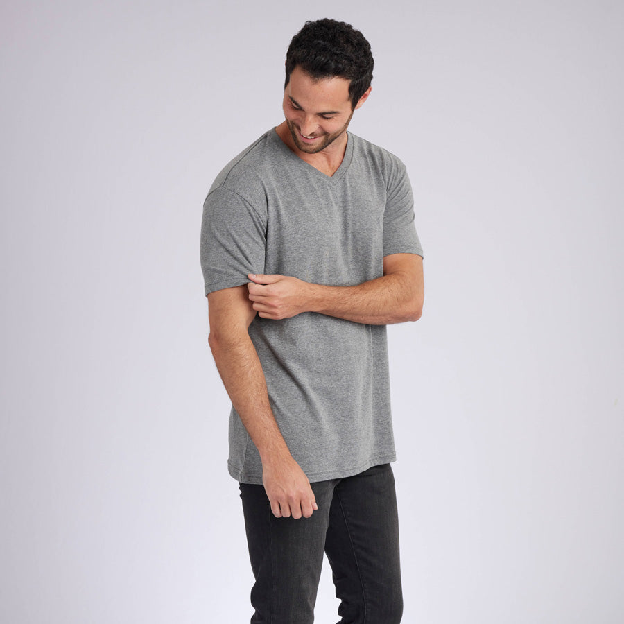 Heather Grey Signature V-Neck Tee