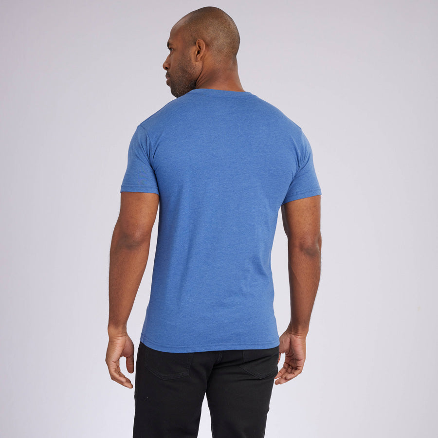 Heather Light Navy Signature Crew Neck Tee