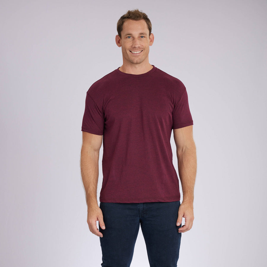 Heather Maroon Signature Crew Neck Tee